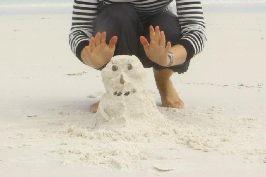 Schneemann oder Sandmann?