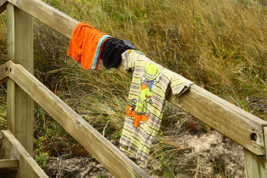 Wir trocknen mal wieder Felix&rsquo;s Sachen