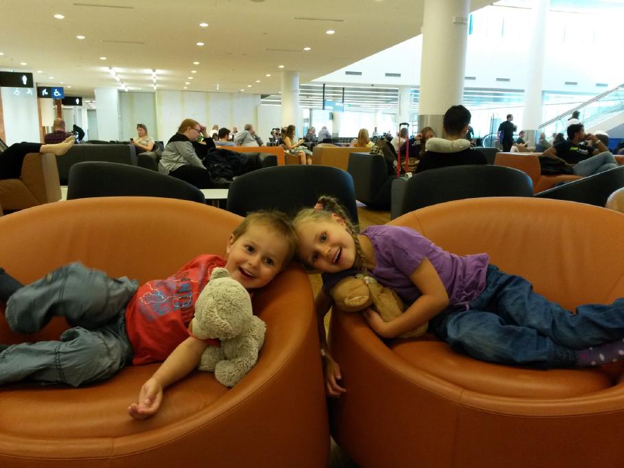Gemütlich - auf dem Flughafen von Perth lässt es sich aushalten.