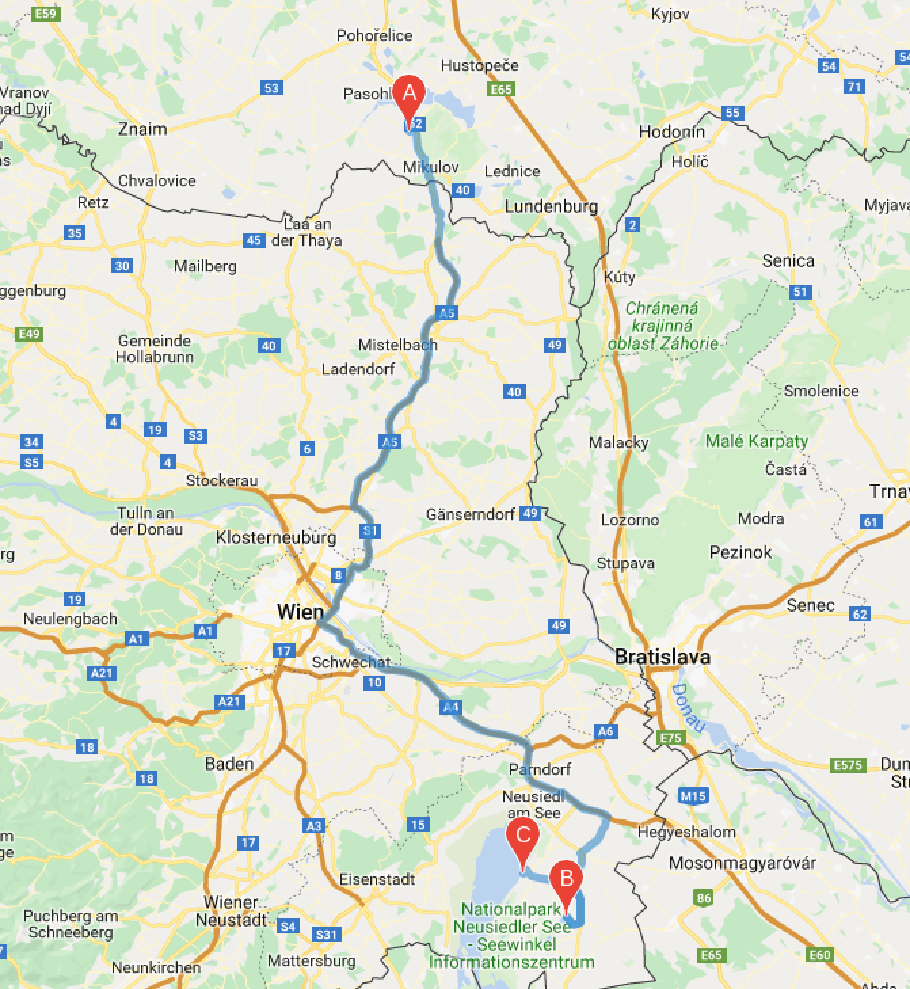 Unsere heutige Route, 207 km