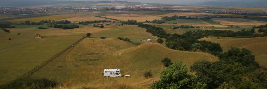 Dort unten haben wir gerade noch gefrühstückt.
