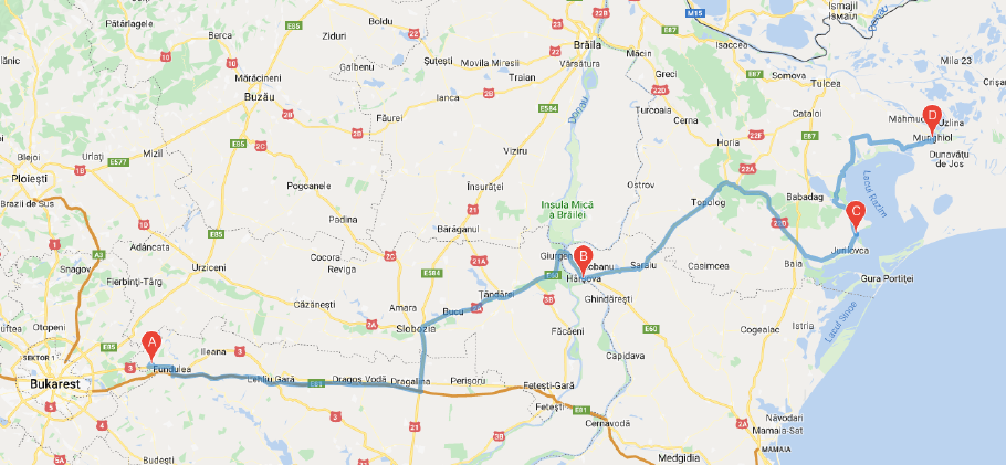 Unsere heutige Route, 320 km