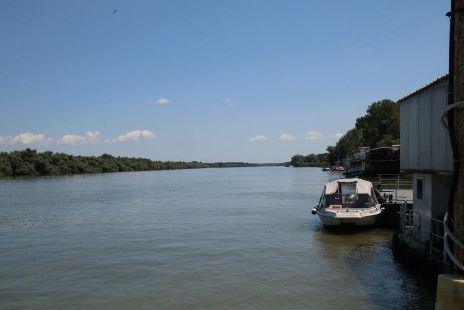 Die verzweigten Flussarme der Donau bilden ein Netz von Wasserstraßen.