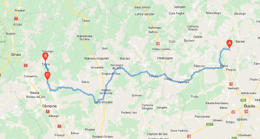 Unsere heutige Route, 175 km