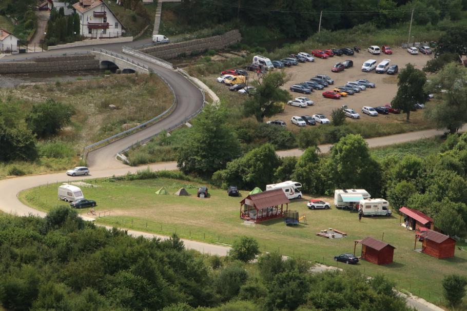 Anke ist mit dem Wohnmobil schonmal vorgefahren während wir uns startklar machen.