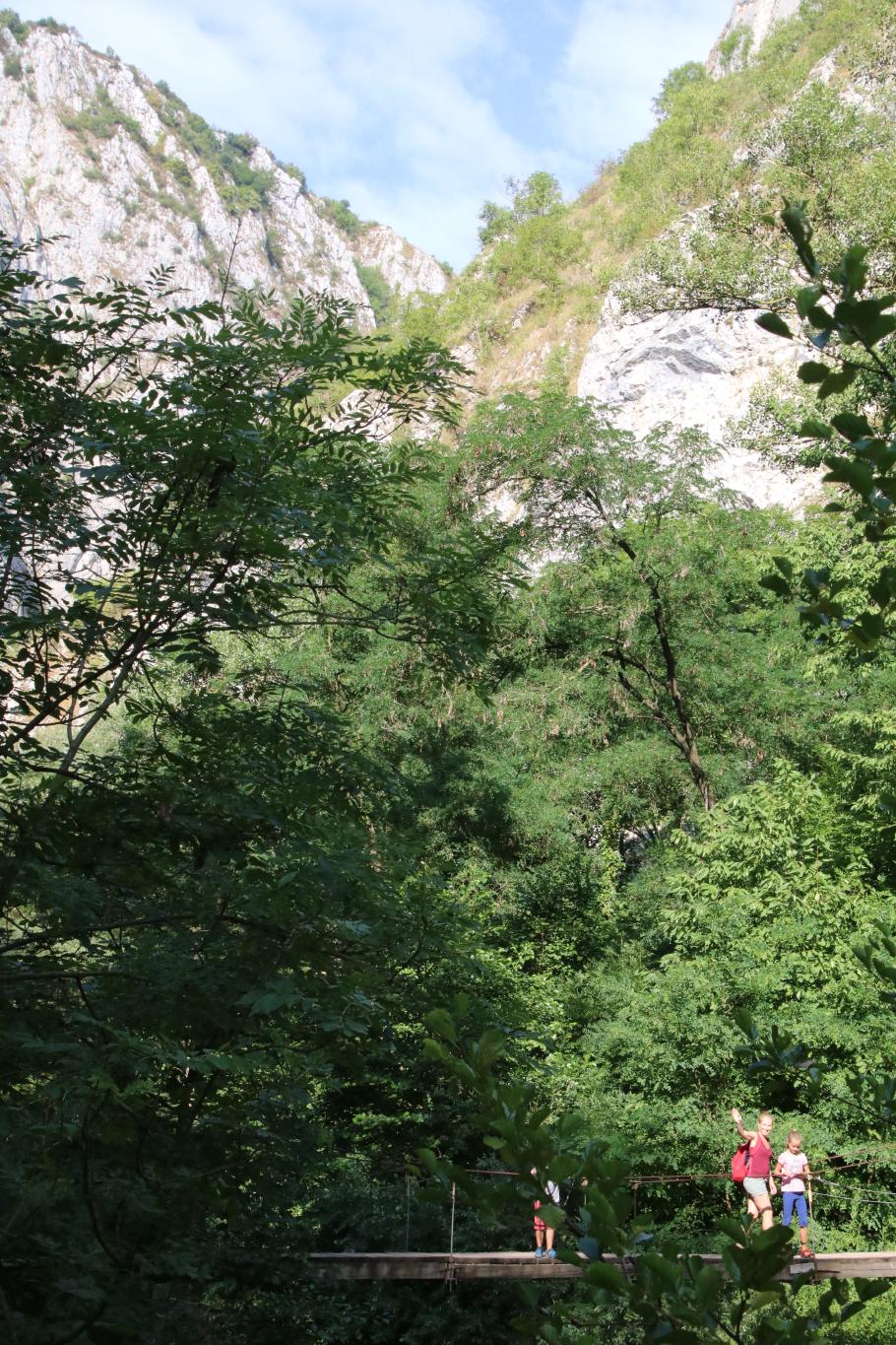 Dabei geht es immer tiefer in die Schlucht hinein.