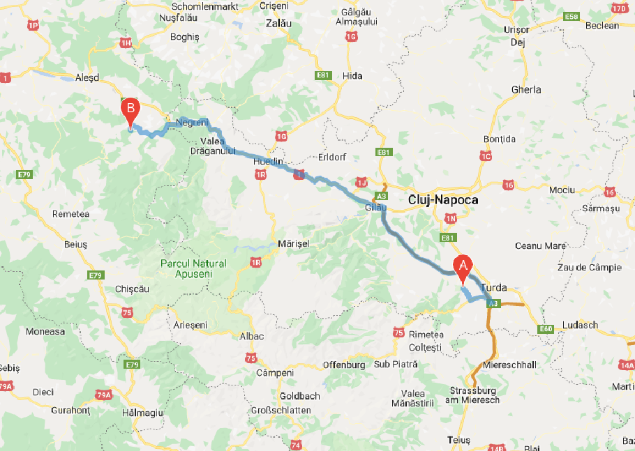 Unsere heutige Route, 140 km