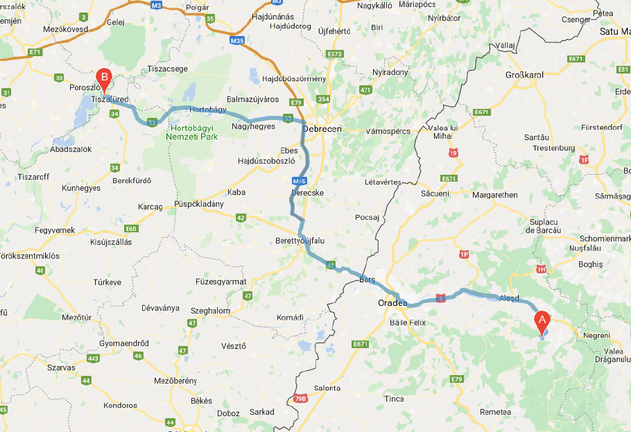 Unsere heutige Route, 225 km