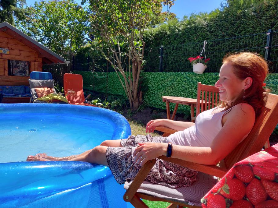 Zwischenstopp in Dresden – hier kommt schon Urlaubsstimmung auf.