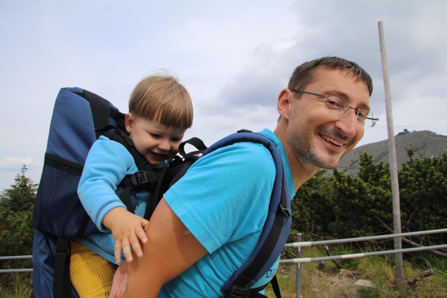 „Ich schiebe den Papa!“