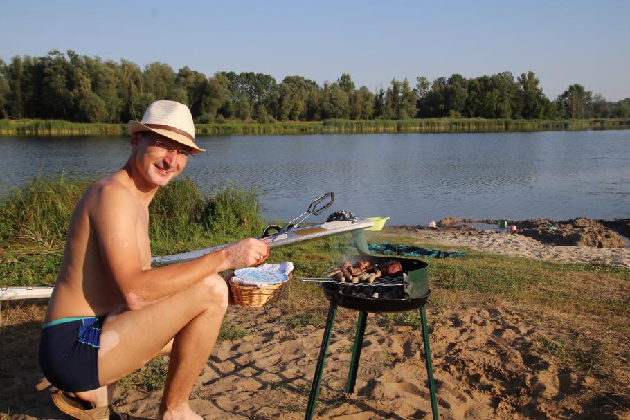 Heute kocht der Papa.