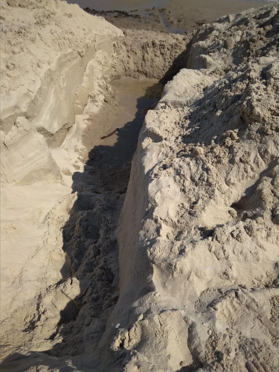 … sondern das Ergebnis eines halben Tages Sandbuddelei.