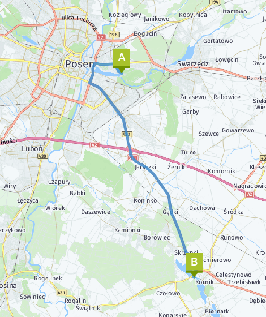 Unsere heutige Route: 24 km