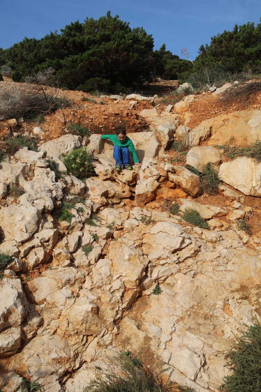 Felix kraxelt schon mal los.