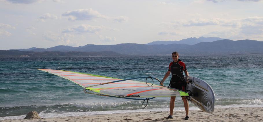 Als ich starte, ist der Wind recht gemächlich.