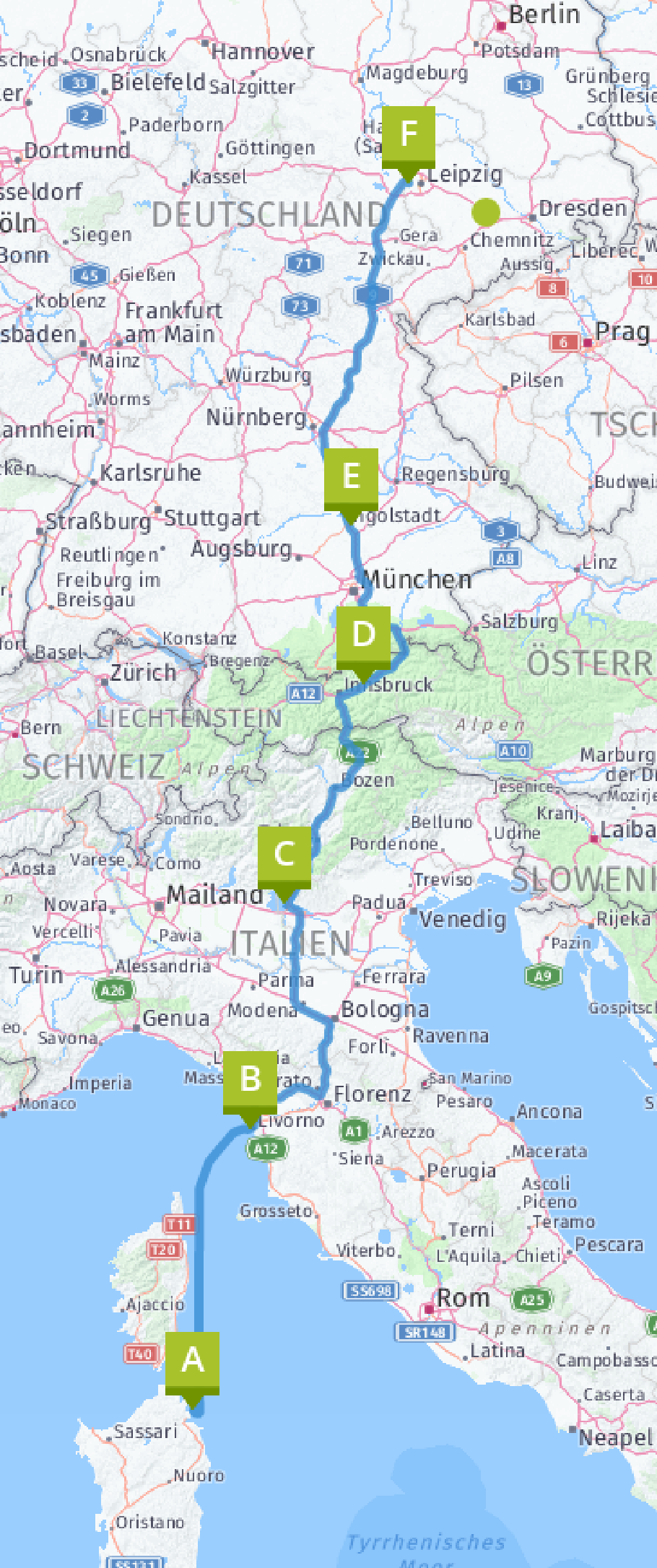 Sardinien – Leipzig