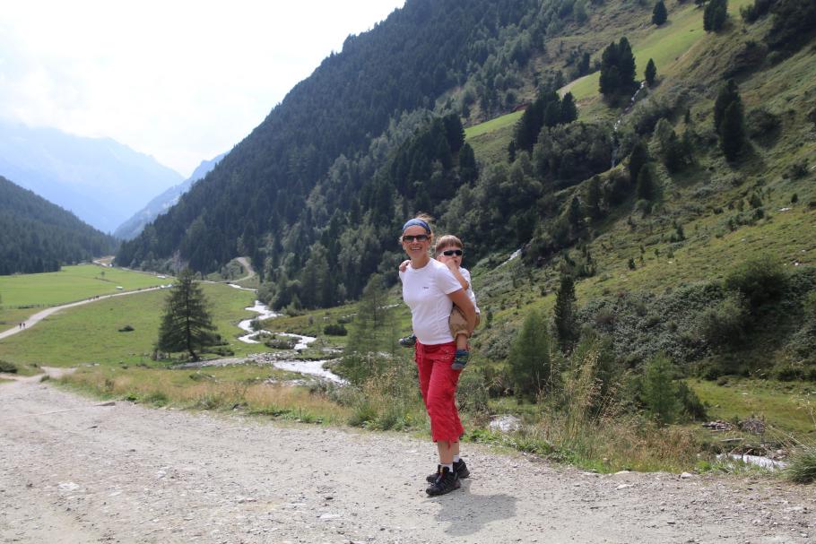 Gegen Ende des Weges wird Mattis langsam müde.