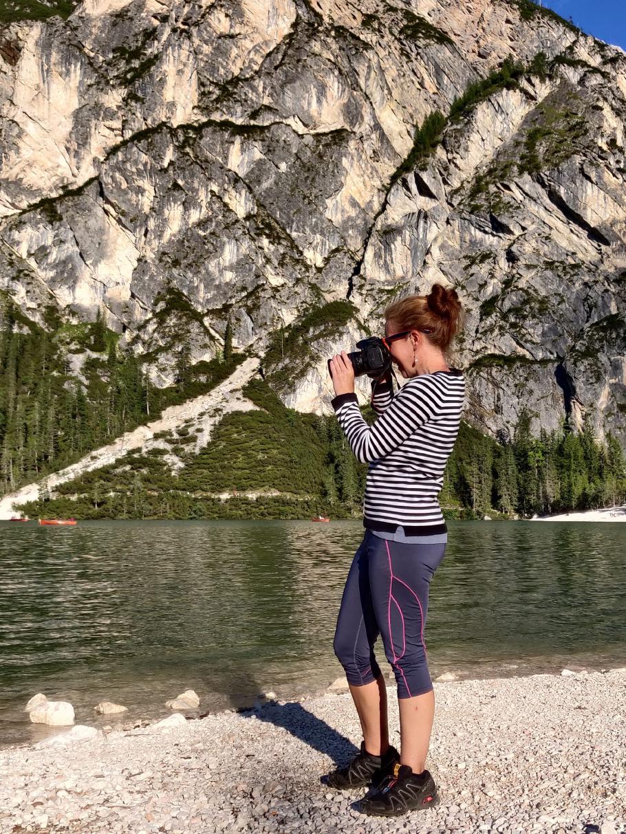 Anke auf Schnappschuss-Jagd.