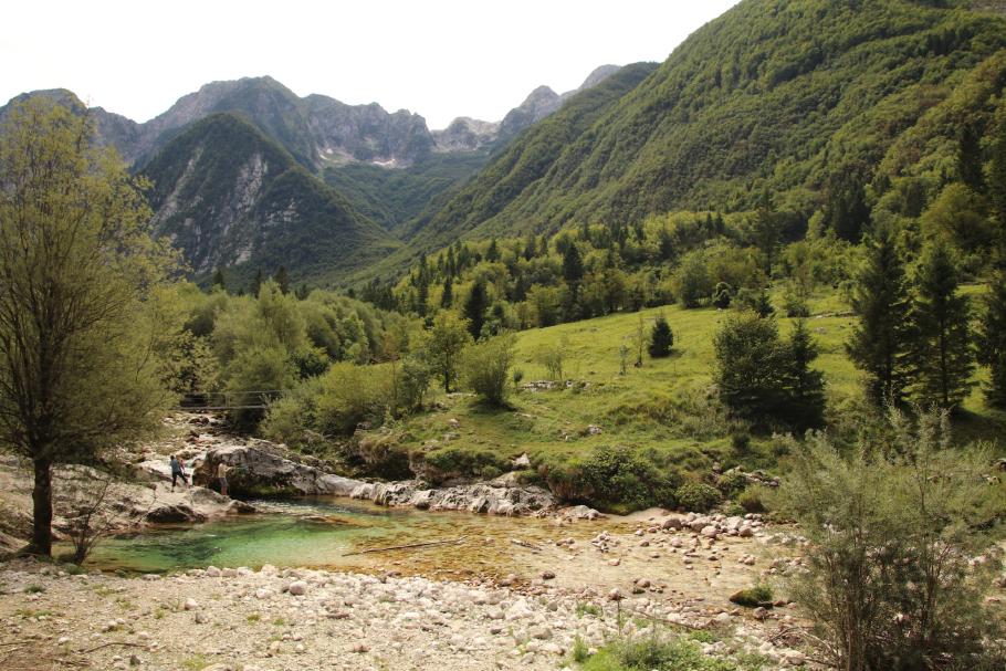 Blick ins Lepena-Tal.