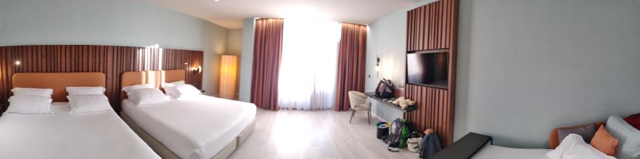 Ein Panorama ist nicht oft das richtige Format für das Hotelzimmer