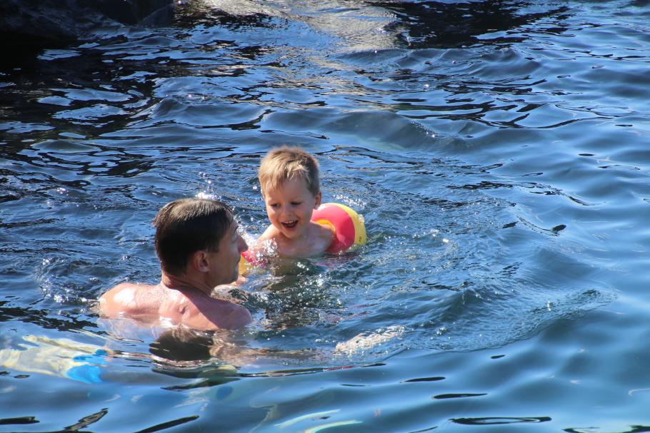 &hellip; und wieder auf