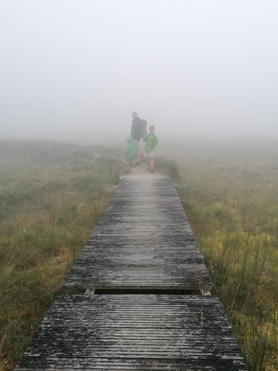 In Wanderrichtung werden die Wolken immer dichter. Wir waren etwas unschlüssig, haben uns dann aber doch für die Wanderung entschieden.