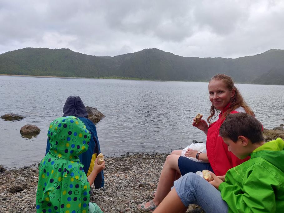 Während wir essen, hört es schon wieder auf zu regnen