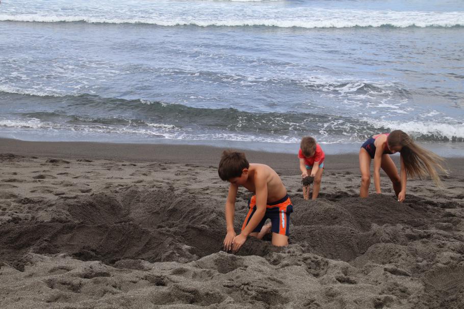 Wenn wir den Garten mit Sand füllen, brauchen wir nie wieder zum Spaten greifen