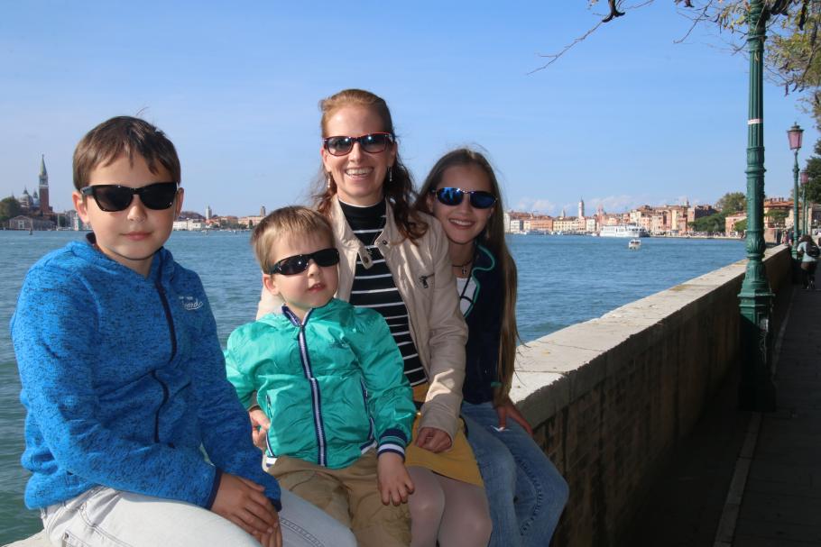 Von der Promenade blickt man in Richtung Markusplatz