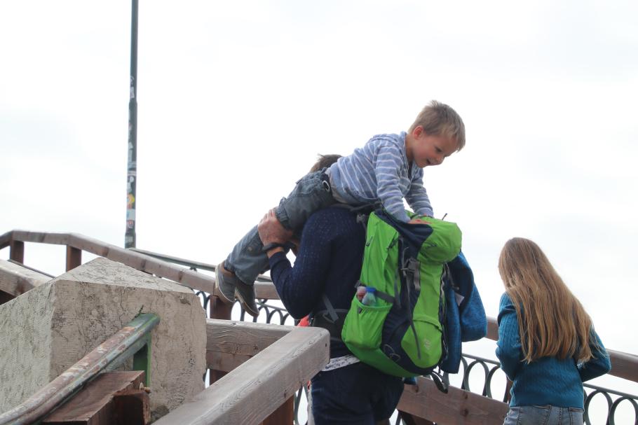 Mattis ist kurz gehfaul, was wir recht pragmatisch lösen