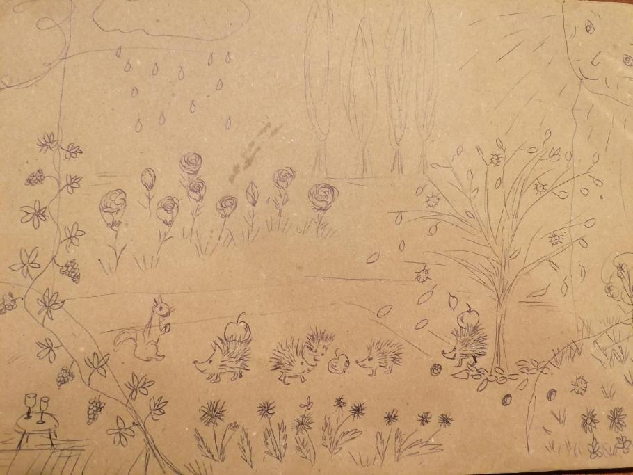 Nach zwei Stunden sind alle Unterlagen bemalt und wir brechen in Richtung Bahnhof auf