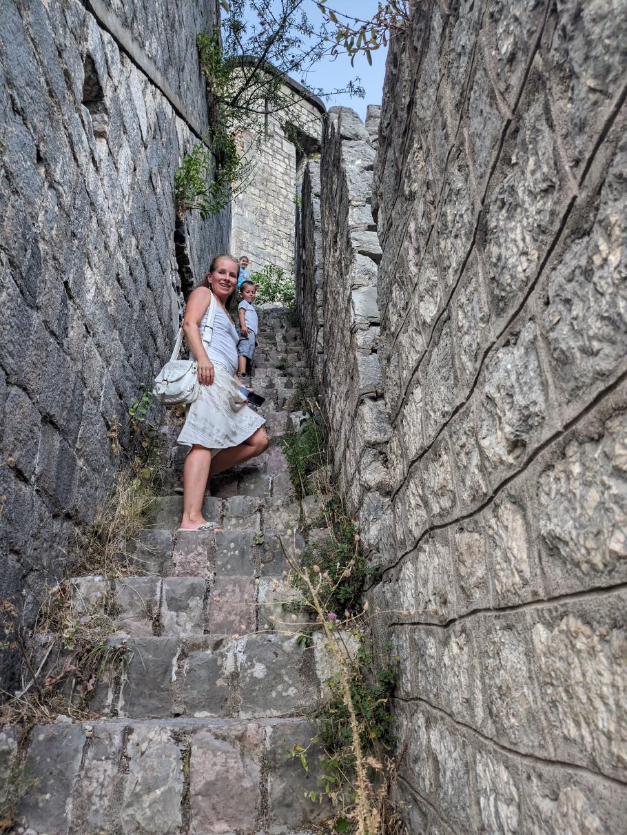 Es geht ganz schön steil hinauf