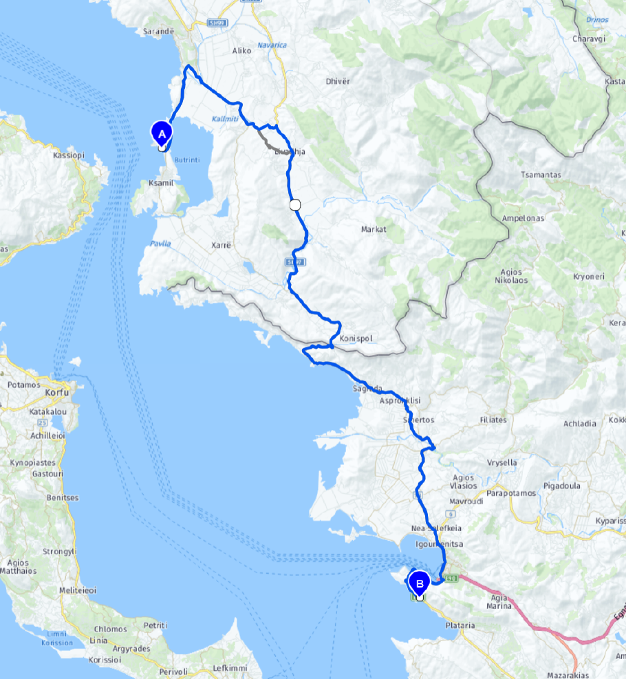 Unsere heutige Route: 79 km