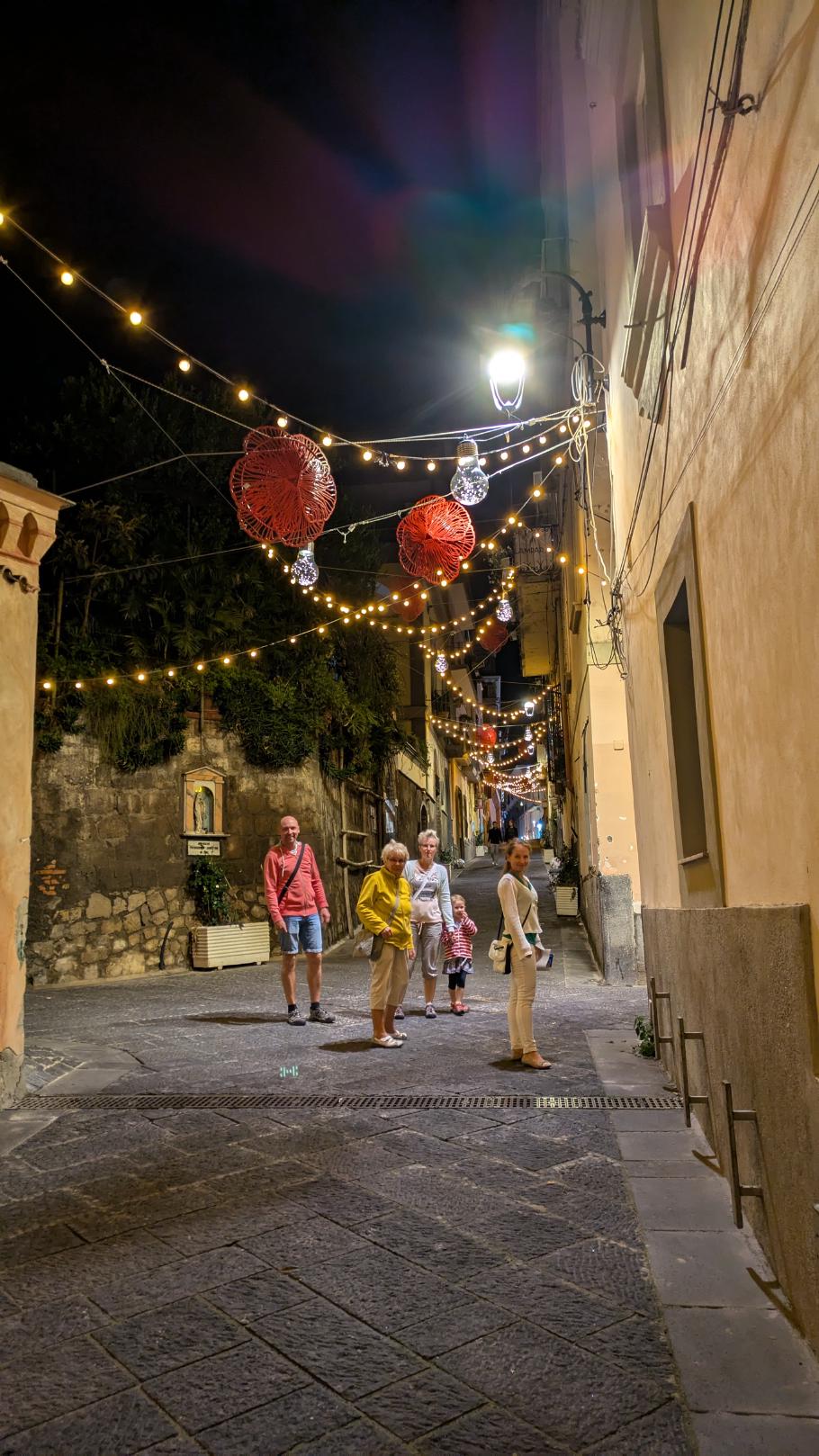 Auf dem Heimweg vom Restaurant sind es noch 22 Grad