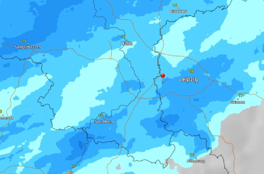 So viel Blau hätten wir lieber am Himmel, nicht auf der Wetterkarte