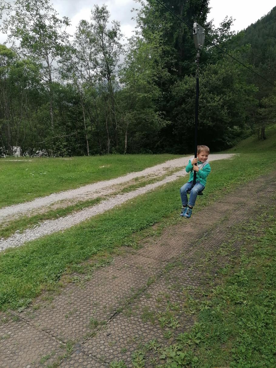 Während Mattis sich am Flying-Fox austobt, mache ich mit Anke eine Runde Sport
