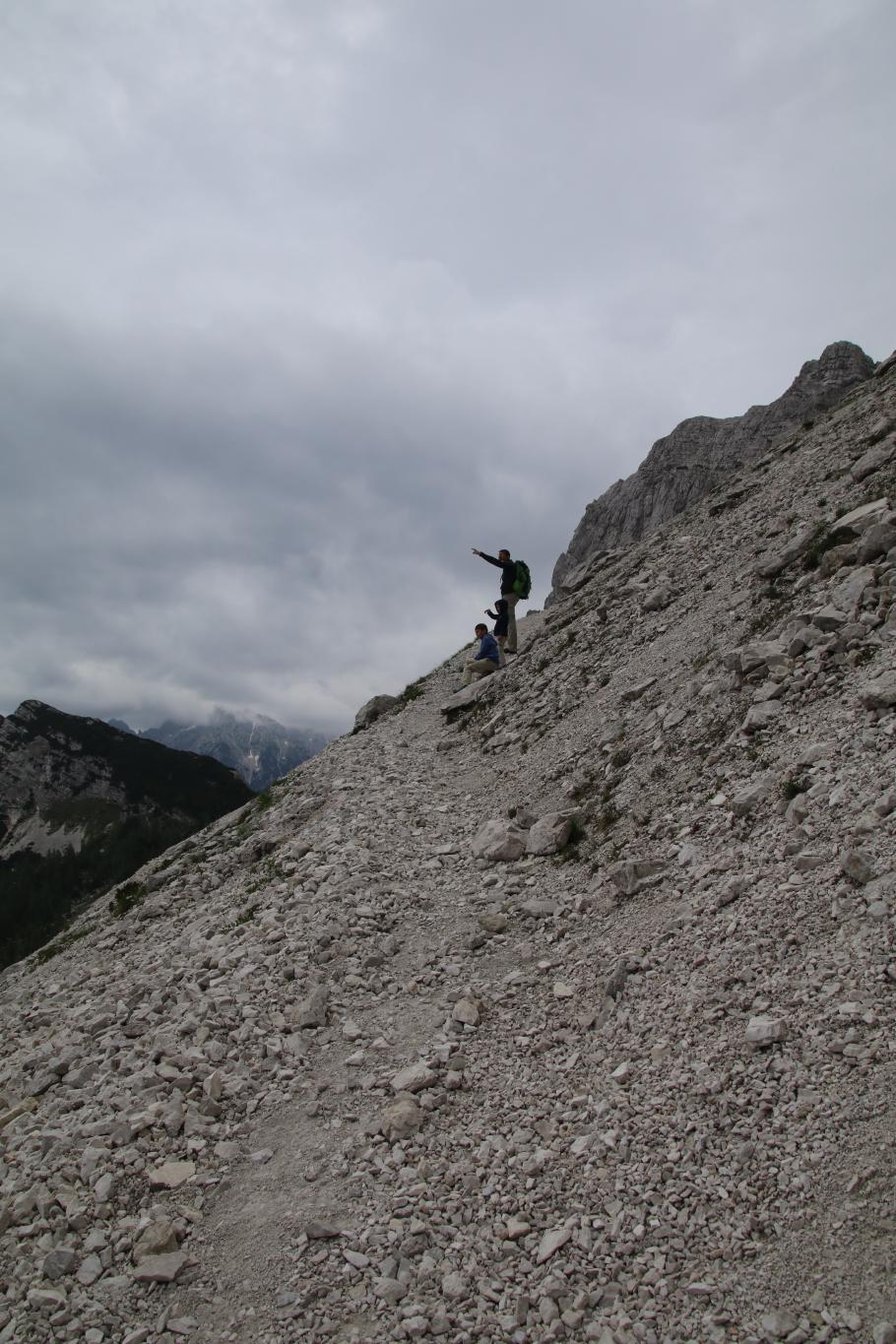 Weiter geht&rsquo;s über das Geröllfeld, welches wir am Anfang schonmal von der anderen Seite her gesehen haben