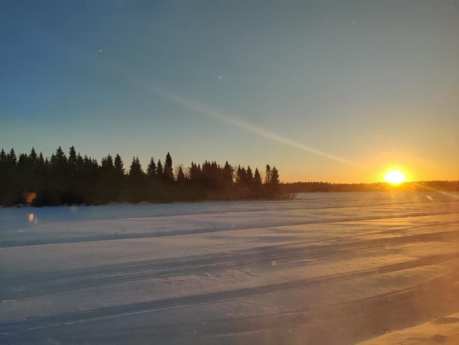 Annabell war schon eher wach und hat den Sonnenaufgang fotografiert