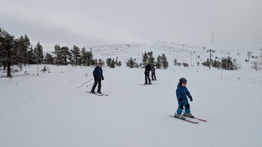 Als wir uns eingefahren haben, erkunden wir die vielen Pisten und Lifte