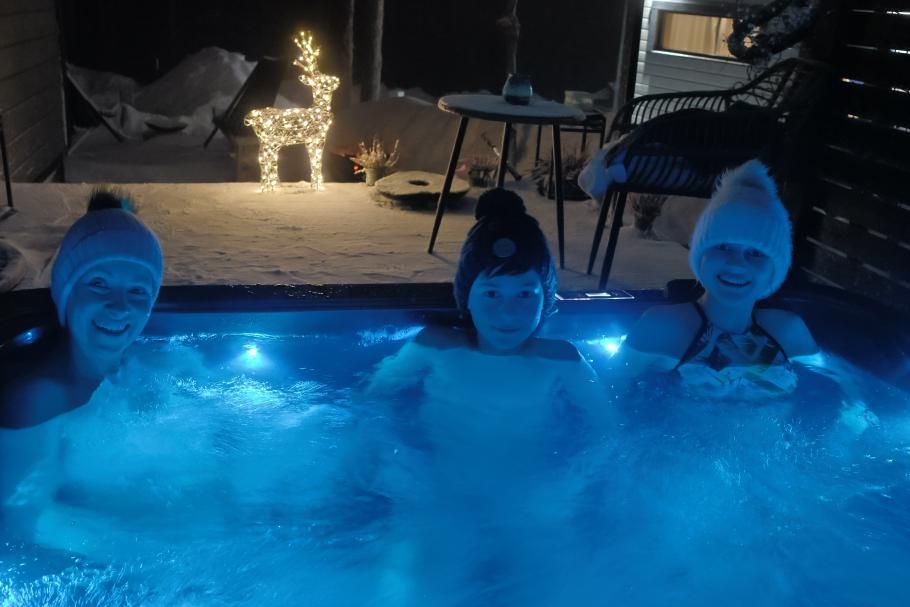 Warme Füße, warmer Kopf, so kann uns der Schnee nichts anhaben.