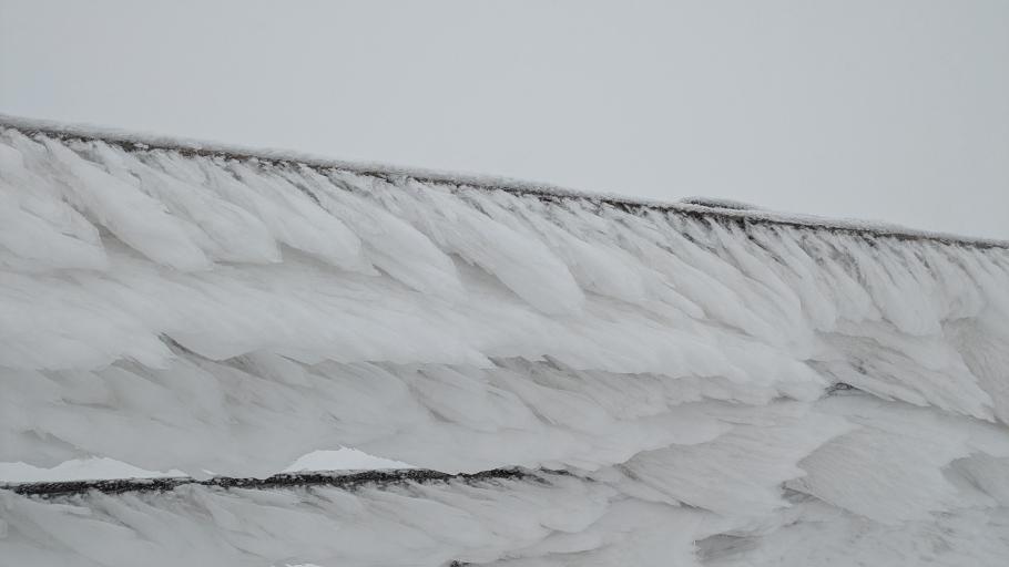 Überall wachsen bizarre Eiskristalle