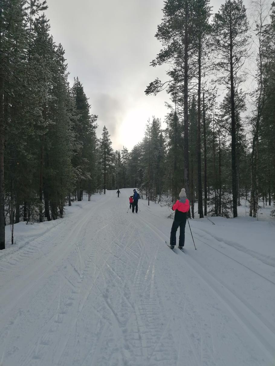 Erstmal geht es aber durch den verschneiten Winterwald