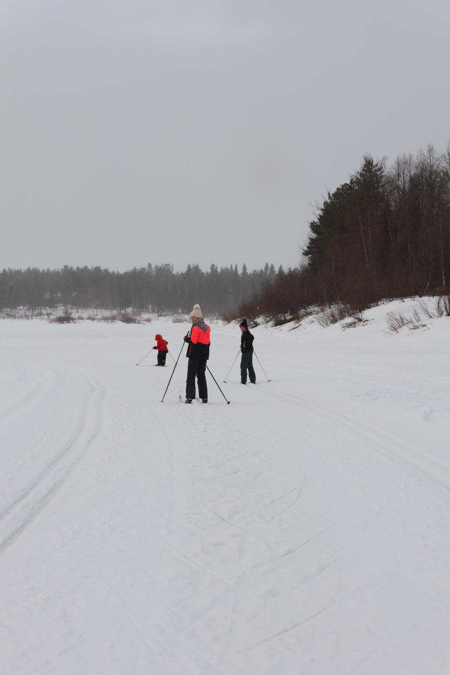 So ein Fluss ergibt die perfekt ebene Skiloipe