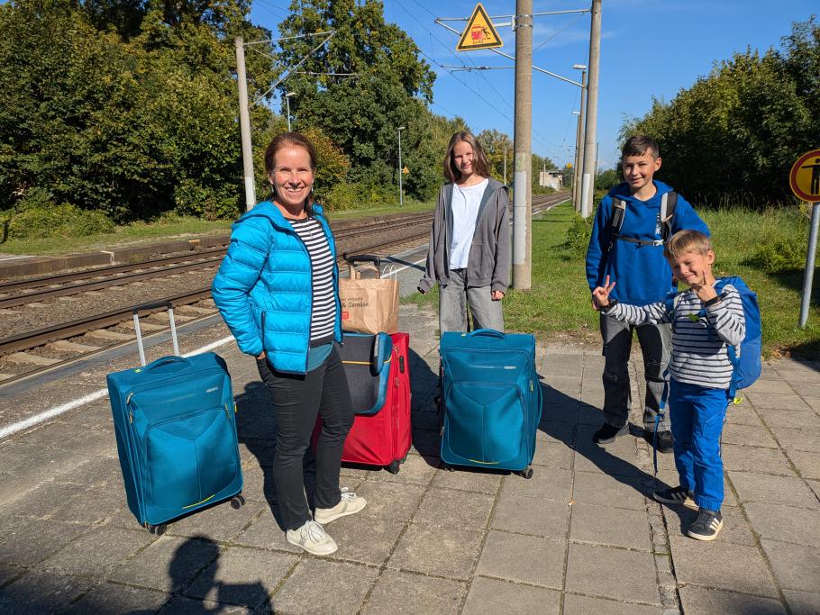Wir starten in Leipzig Miltitz bei schönstem Reisewetter