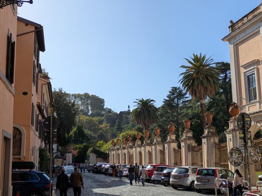 Schon von weitem ist der botanische Garten zu erkennen