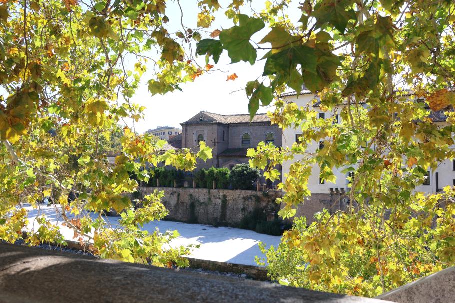 Blick auf die “Isola Tiberina”, die Tiber-Insel