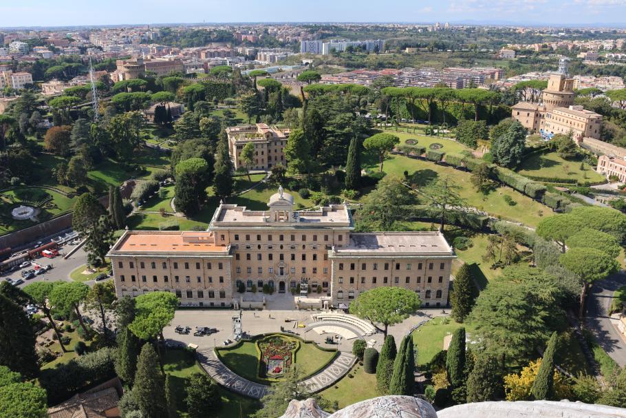Die großzügigen Gärten des Vatikan