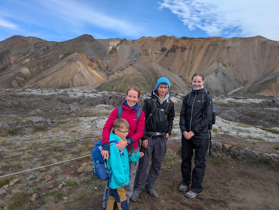 Wir sind bereit, die Wanderroute zu meistern
