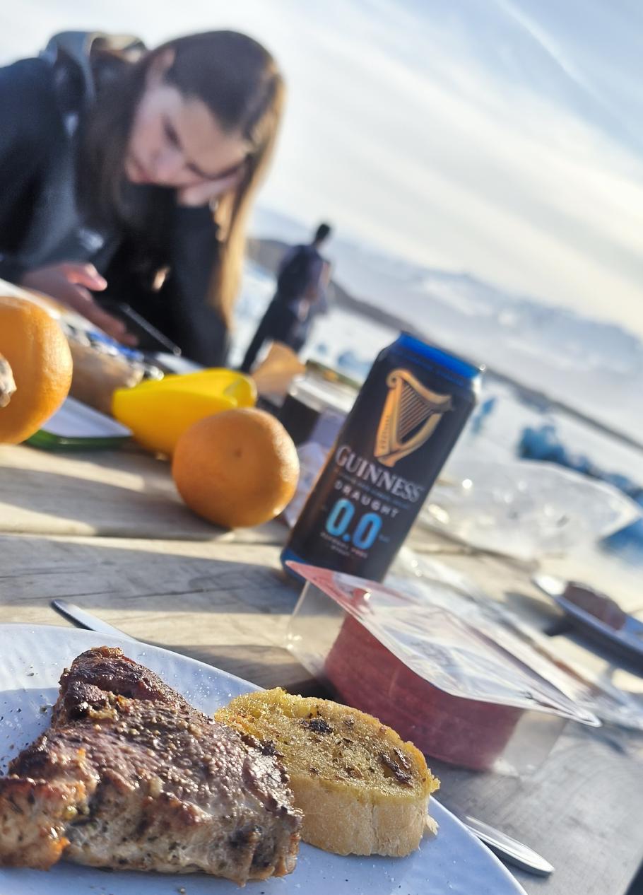 Steak und Bier und irgendwas obstiges…