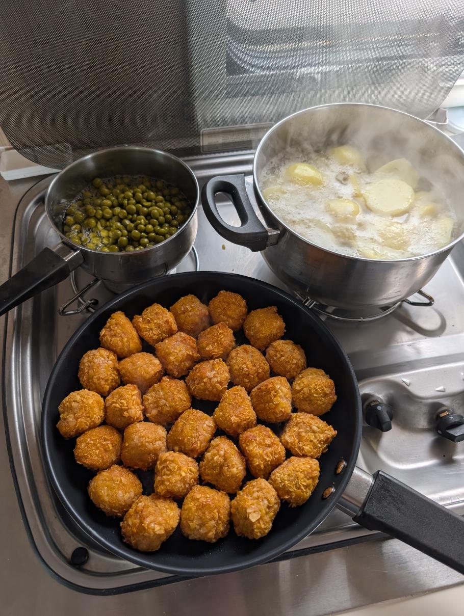 Für 5 hier zu kochen ist schon etwas sportlich